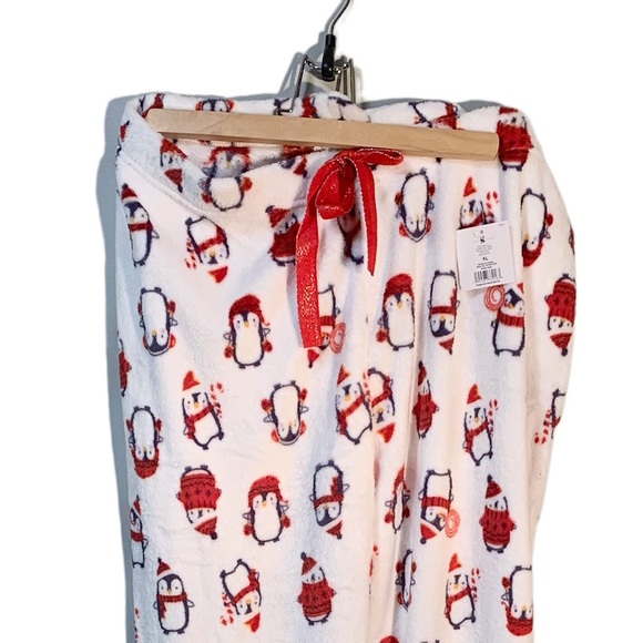 NWT NYC UNDERGROUND HOLIDAY PLUSH LOUNGE PANTS – Penguins – XL - Picture 4 of 4